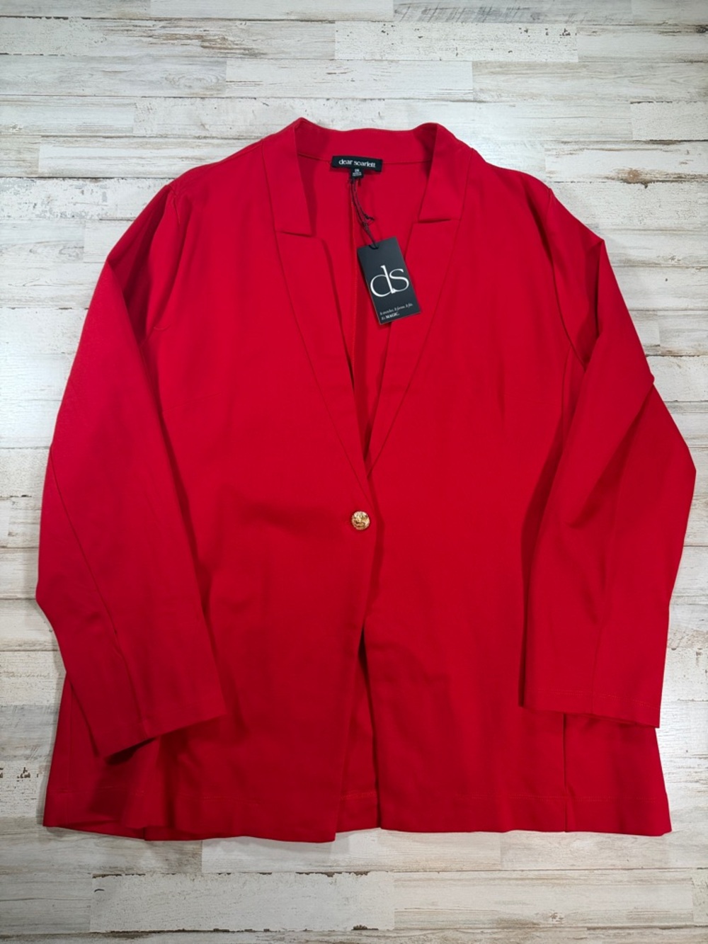 Dear Scarlett Nautical Red Single-Button Women's Blazer